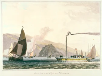 Stoomboot op de Clyde bij Dumbarton