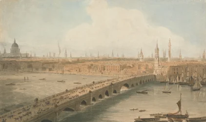 Uitzicht op London Bridge en St. Paul