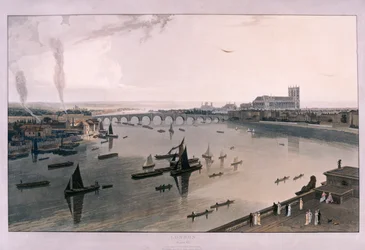 Uitzicht op Londen vanaf Somerset House, 1805