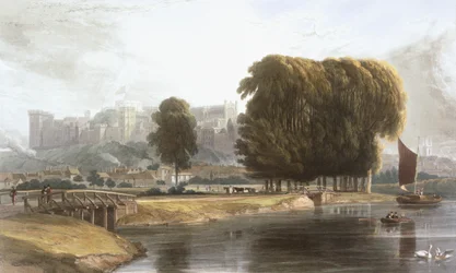 Windsor Castle vanaf de Brocas Meadow, uit 