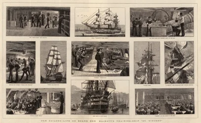 Onze zeelieden, leven aan boord van Hare Majesteits opleidingsschip St Vincent