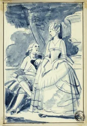 Man en Vrouw in 18e-eeuwse Kleding
