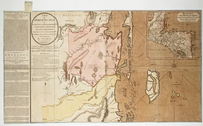 Een kaart van een deel van Yucatan of dat deel van de oostelijke kust binnen de Baai van Honduras toegewezen aan Groot-Brittannië voor het kappen van hout, als gevolg van de conventie ondertekend met Spanje op 14 juli 1786. Door een Baai Man.