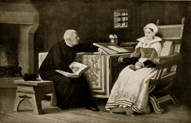 Lady Jane Grey in de gevangenis, illustratie uit 