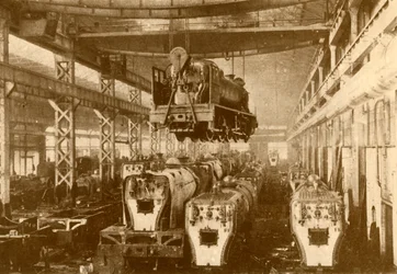 In de montagewerkplaats, c1930
