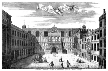 Uitzicht op Guildhall, City of London, 1755 1886
