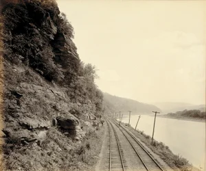 Cathedral Rocks, Susquehanna-rivier bij Meshoppen, voor de Lehigh Valley Railroad