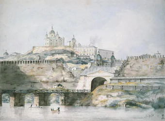 Uitzicht op de stad Smolensk, 1787