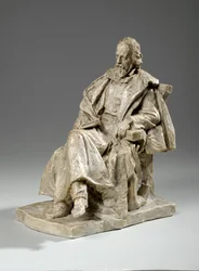 Maquette voor Alfred, Lord Tennyson zittend aan Trinity College, Cambridge