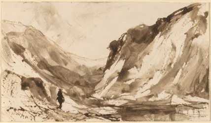 Diepe vallei in bergachtig landschap