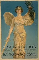 Deel in de Overwinning, Koop Oorlogsspaarzegels, Eerste Wereldoorlog poster, 1918