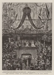 Toetreding van Koningin Wilhelmina, de Troonceremonie in de Nieuwe Kerk, Amsterdam