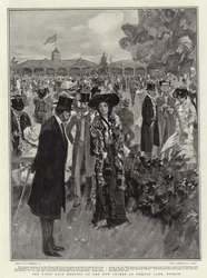 De eerste racebijeenkomst op de nieuwe baan in Phoenix Park, Dublin
