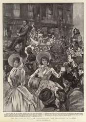 De Herleving van de Meidagvieringen, de Processie in Hoxton