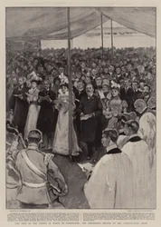 Het bezoek van de Prins van Wales aan Eastbourne, de herdersdienst op de landbouwshow