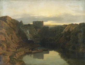 Kasteel Cilgerran (olieverf op doek)
