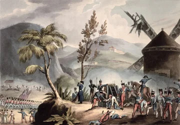 Slag bij Roleia, 17 augustus 1808, gegraveerd door Thomas Sutherland