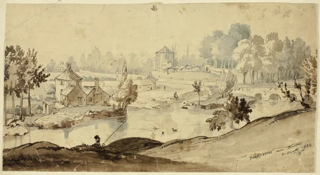 Glasnevin bij Dublin (recto); Schets van mannenkostuum (verso)