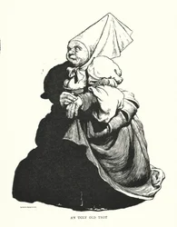 Een lelijke oude vrouw