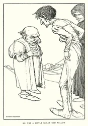 Hij was een beetje een rare oude kerel (litho)
