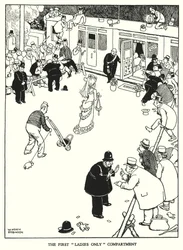 Illustratie voor Railway Ribaldry door W Heath Robinson