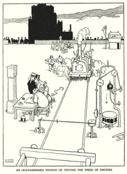 Illustratie voor Railway Ribaldry door W Heath Robinson