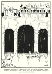 Illustratie voor Railway Ribaldry door W Heath Robinson