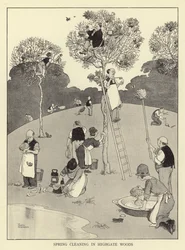 Lenteschoonmaak in Highgate woods