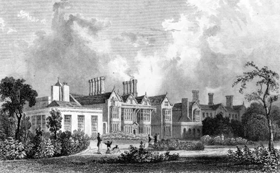 Easton Lodge, nabij Dunmow, Essex, gegraveerd door Henry Adland, 1832
