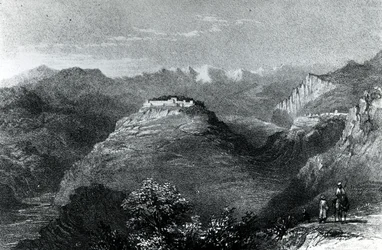 Residentie van Lady Hester Stanhope in Joon, op de Libanonberg, 1845
