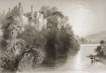 Lismore Castle, Lismore, County Waterford, Ierland, uit 
