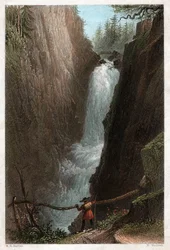Watervallen van de Aar, in het Aar Gotthard massief, Zwitserse Alpen, ca. 1850