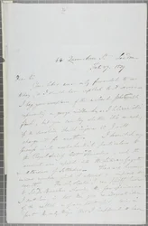 Ondertekende brief van William Henry Fox Talbot aan James David Forbes