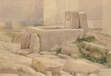 Pompejaanse fontein en paardenbak, 1880