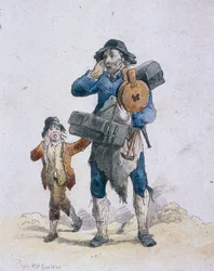 Een scharrelaar en een kind, Provinciale Karakters, 1804