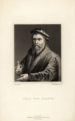 Portret van Joos van Cleve, schilder actief in Antwerpen, circa 1485-1540