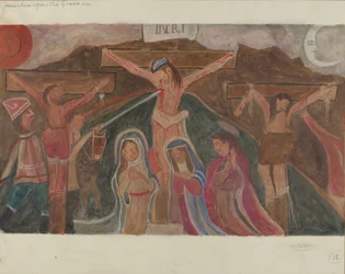 Kruiswegstatie nr. 12: Jezus sterft aan het kruis, ca. 1936
