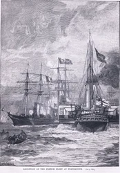 Ontvangst van de Franse Vloot in Portsmouth 1865 AD