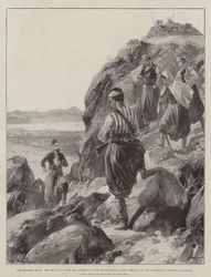 De Oosterse Crisis, de Boodschapper van de Admiraals van de Internationale Vloot arriveert bij de Voorposten van de Opstandelingen bij Malaxa