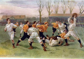 De voetbalwedstrijd, 1890