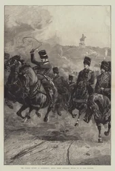 De jubileumreview in Aldershott, Royal Horse Artillery beweegt zich naar positie