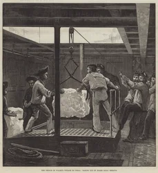 De Reis van de Prins van Wales naar India, het Inschepen van IJs op HMS Serapis