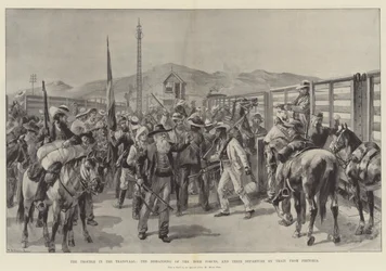 De Problemen in de Transvaal, de Ontbinding van de Boerenkrachten, en hun Vertrek per Trein uit Pretoria