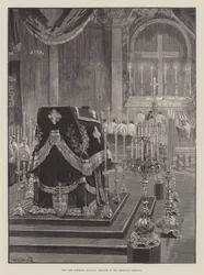 De overleden Kardinaal Manning, Requiem in de Brompton Oratory