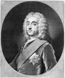 Philip Dormer Stanhope, gegraveerd door John Simon