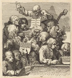 Een koor van zangers