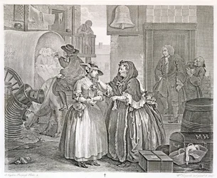 Het verloop van een hoer, plaat één: Verleid door een koppelaarster, 1732