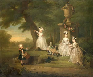 Een kinder theekransje, 1730