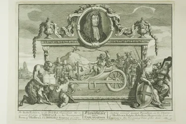Frontispice, plaat één uit Hudibras