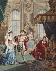 Henry VIII en Anne Boleyn, illustratie uit 